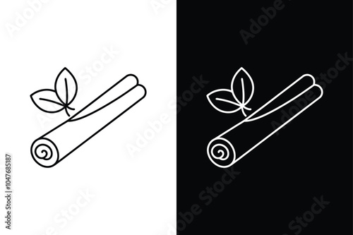 A cinnamon vector icon, nature element, illustration, isolated on white background.	