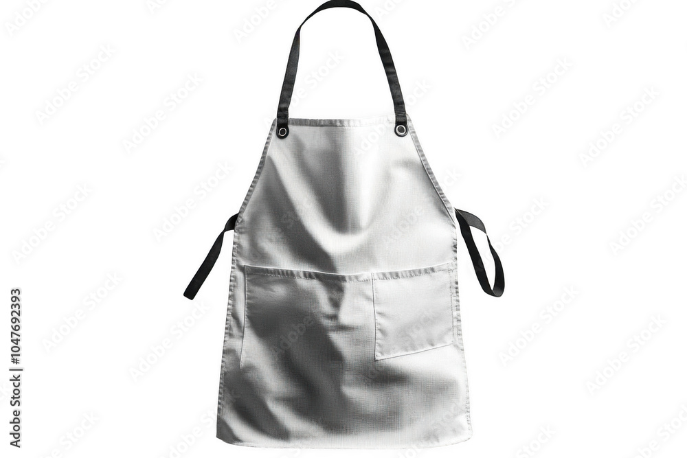 White Pinafore Apron isolated on transparent background, png file, no background png file