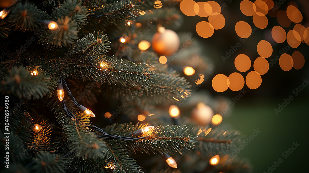 Christmas Tree with Twinkling Lights - Festive Holiday Decor Christmas Tree with Twinkling Lights - Festive Holiday Decor