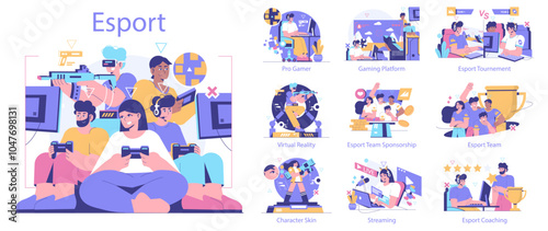 Esport. Flat Vector Illustration