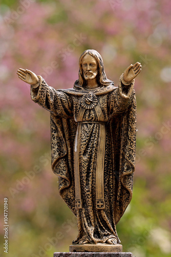 Obraz na płótnie statue in the cemetery close up w salonie
