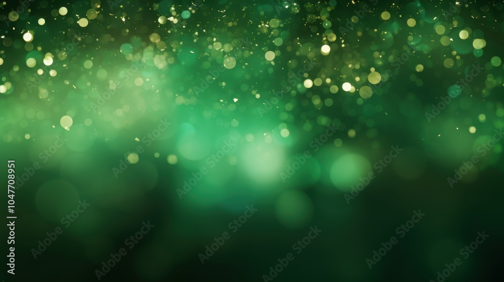 Enchanting Green Bokeh Light Background Enchanting Green Bokeh Light Background