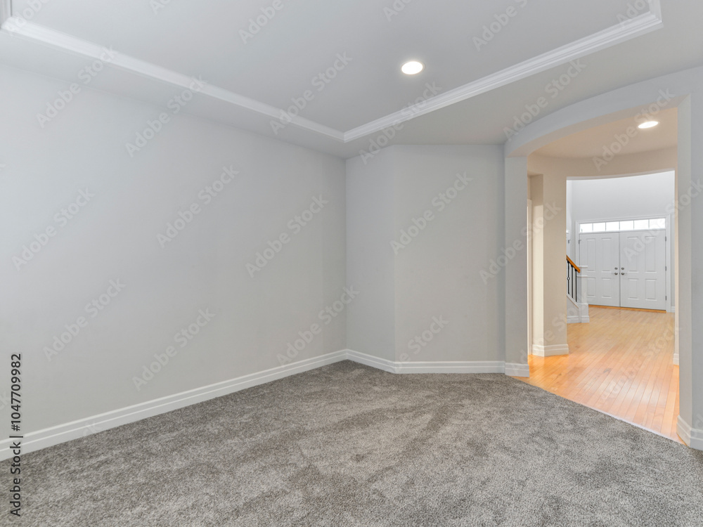Obraz premium Modern residential empty dining room interior