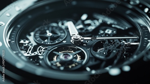 Intricate Mechanical Watch Movement Close-Up