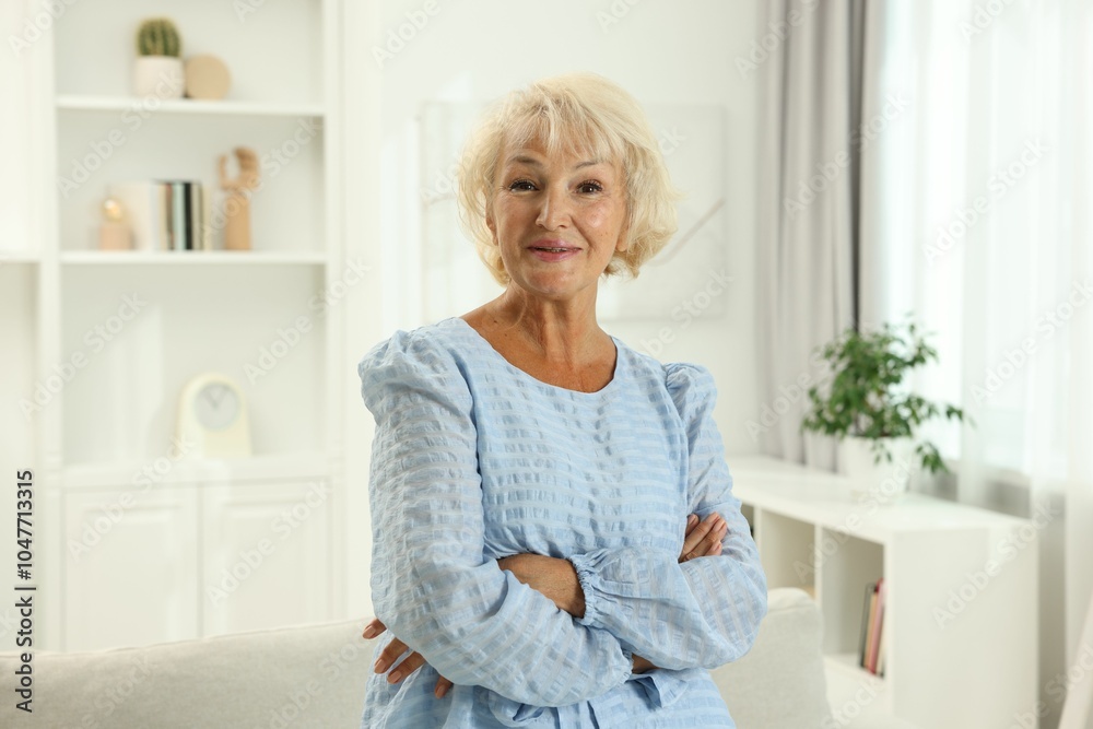 Portrait of beautiful senior woman at home Portrait of beautiful senior woman at home