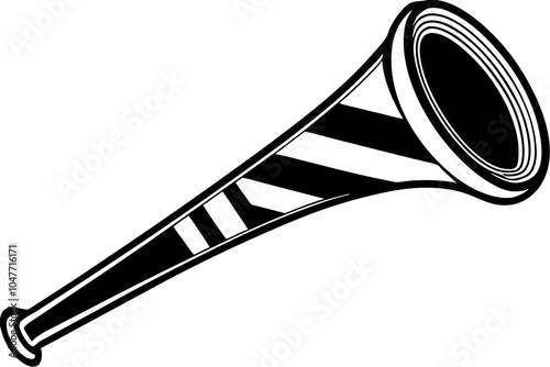 African Vuvuzela isolated on white background 