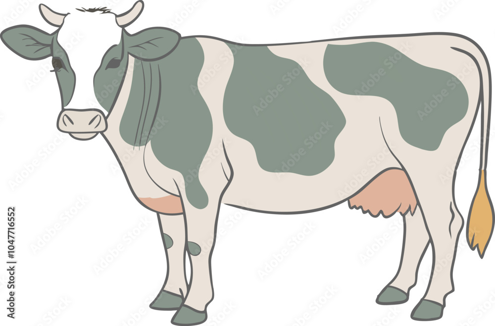 Fototapeta premium black and white cow vector 