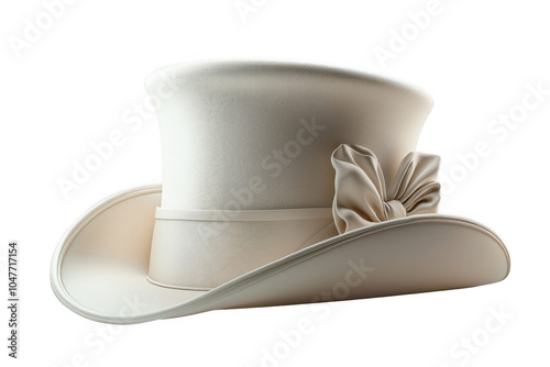 Obraz na płótnie White top hat isolated on transparent background, png file, no background png file w salonie