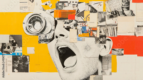 dada, collage, spending, over-consumption