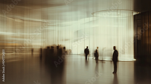 silhouettes of people in the office
