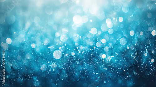 Pale Turquoise, blue, gradient analog 35mm film backdrop, background, texture, wallpaper. Sparkle, sparkling, shiny. Filter, template. Light or dust leak, abstract, retro, vintage, blurred, rays