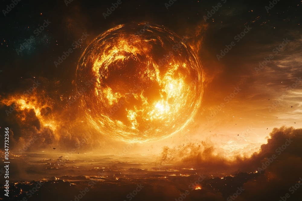 Fototapeta premium Fiery Celestial Body