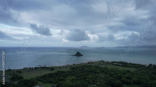 Mokoli’I Island and mountains and jungles O'ahu IslandHawaii photo