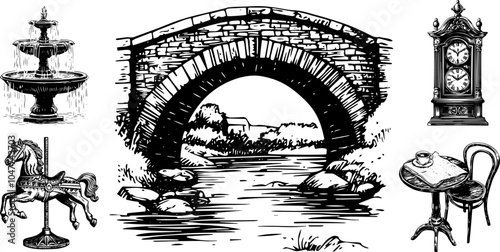 Vintage vector illustration of a sketch of lasagne and cheese on a plate. Hand-drawn graphic of Italian spaghetti and risotto, perfect for a food menu.