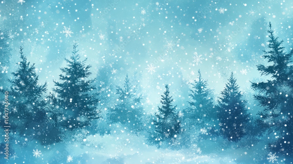 Christmas background with twinkling lights, Christmas trees Christmas background with twinkling lights, Christmas trees