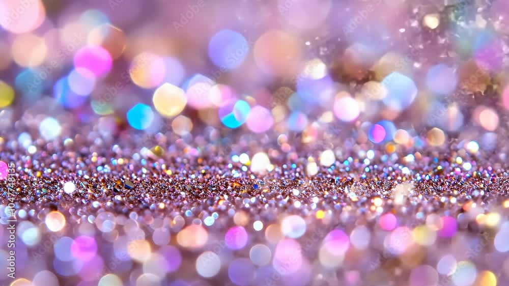 Sparkling glitter creates a beautiful background with out-of-focus lights Sparkling glitter creates a beautiful background with out-of-focus lights