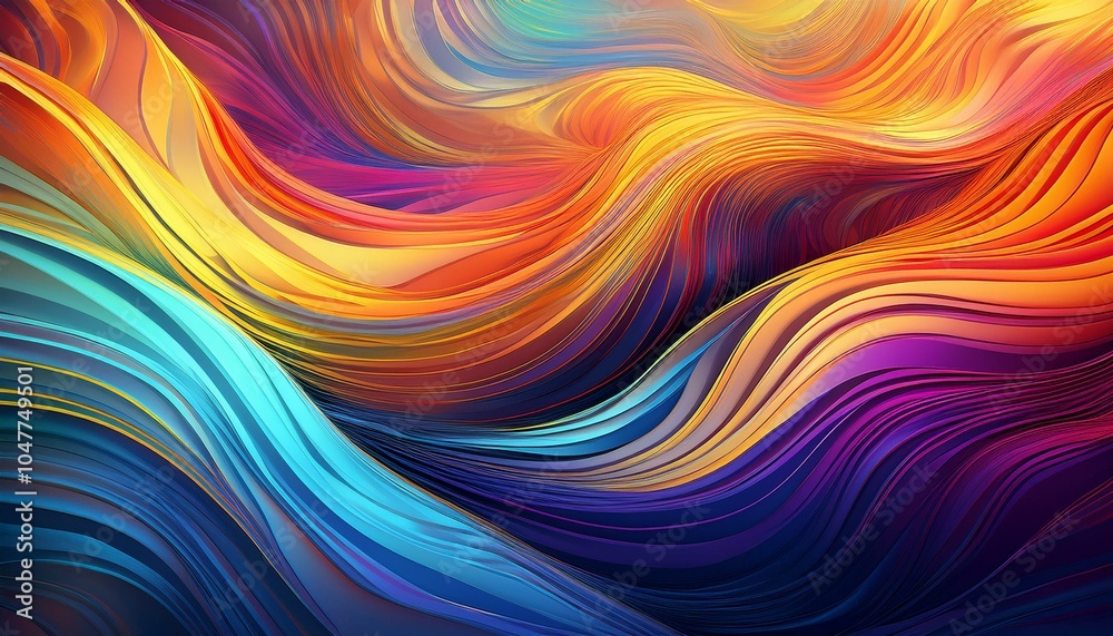 abstract colorful flowing lines digital art abstract colorful flowing lines digital art