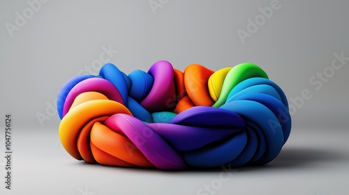 Wallpaper Mural Colorful 3D Render of Unique Pet Bed Design Torontodigital.ca