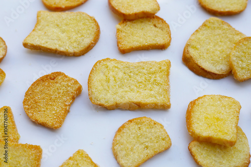 Crispy butter and sugar bread photo