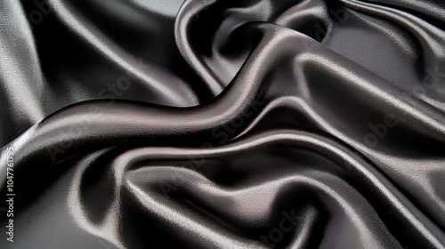 Black silk with soft shadows and ripples photo