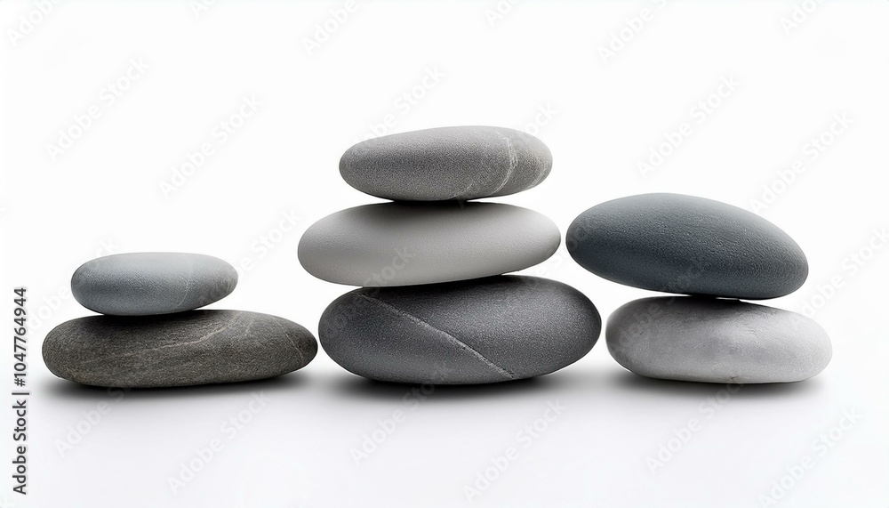 Stack of smooth gray stones Stack of smooth gray stones