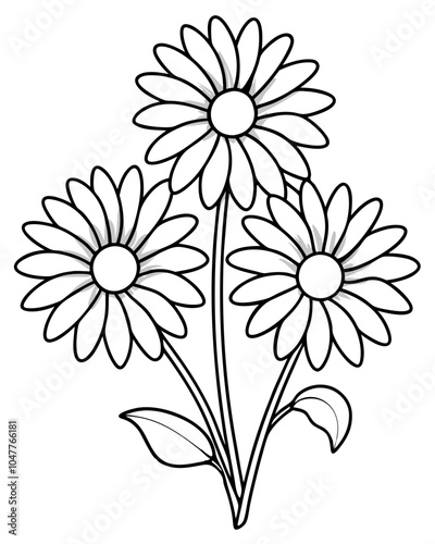 Set of differents flower linen on white background.