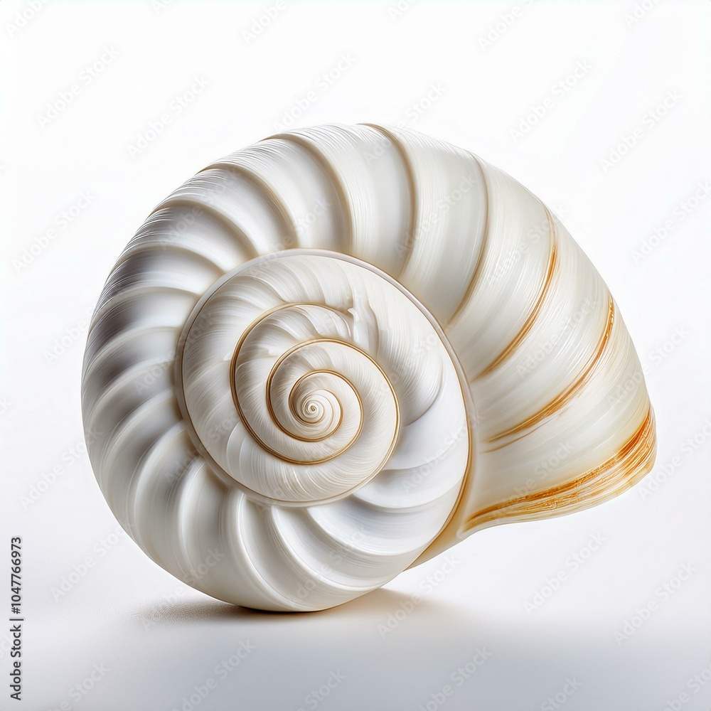 White seashell with spiral