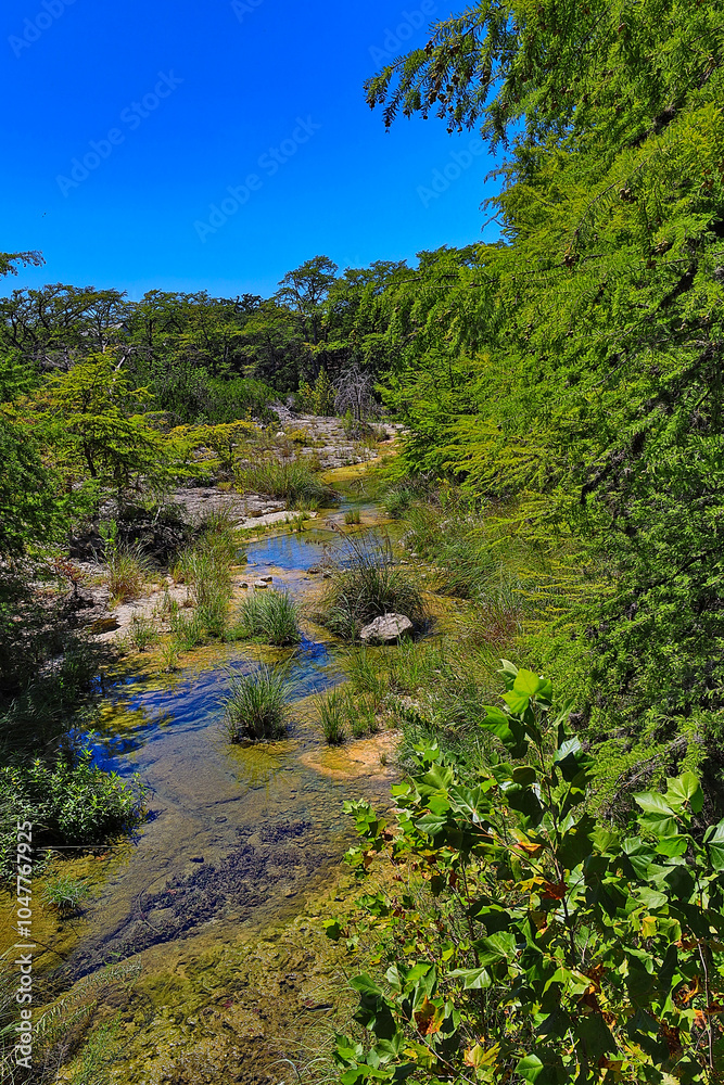 The Sabinal River meanders through the Lost Maples State Natural Area and the surrounding areas. The Sabinal River meanders through the Lost Maples State Natural Area and the surrounding areas.