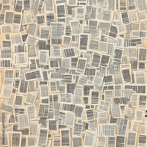 Wall Covered in Vintage Book Pages, Antique Literature Background, Pile of Open Books