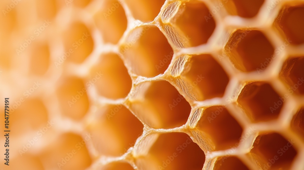 A close-up view of honeycomb showcasing its hexagonal structure, highlighting the natural beauty and intricacy of bee-made architecture. A close-up view of honeycomb showcasing its hexagonal structure, highlighting the natural beauty and intricacy of bee-made architecture.