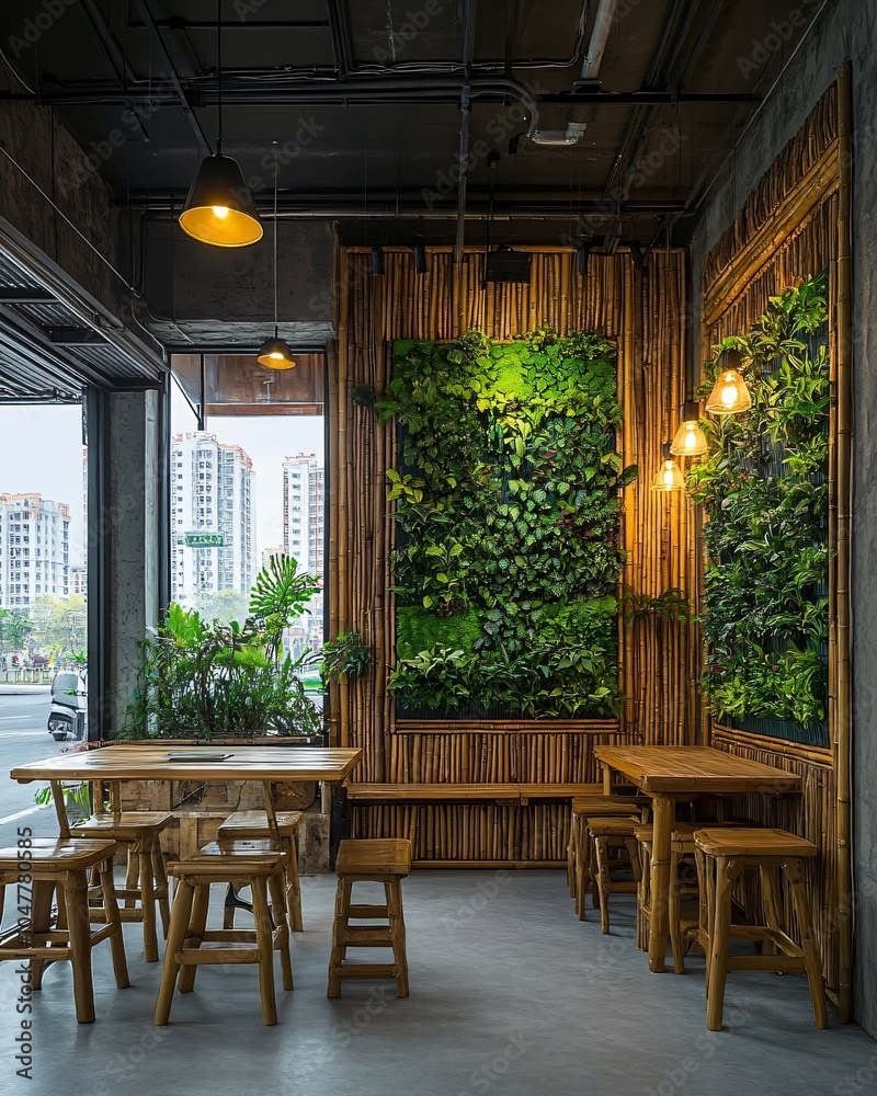 Fototapeta premium biophilic office lounge