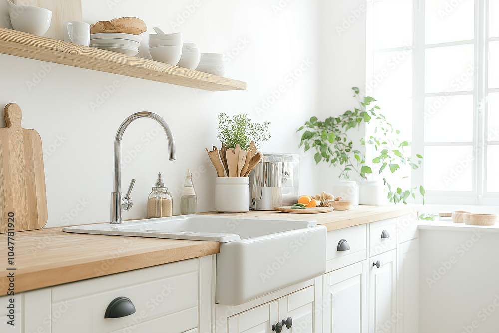 Light Scandinavian Kitchen Featuring Energy-Efficient Appliances and Minimalist Design for a Fresh and Eco-Friendly Cooking Space Light Scandinavian Kitchen Featuring Energy-Efficient Appliances and Minimalist Design for a Fresh and Eco-Friendly Cooking Space