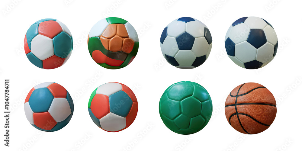 Variety of Sport Balls in Different Designs, PNG collection, set bundle, isolate on transparent or white background Variety of Sport Balls in Different Designs, PNG collection, set bundle, isolate on transparent or white background