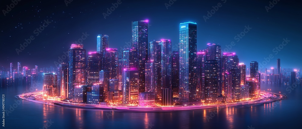 Smart building concept for a futuristic city with IoT and AI technology, showcasing intelligent urban management and efficient infrastructure Smart building concept for a futuristic city with IoT and AI technology, showcasing intelligent urban management and efficient infrastructure