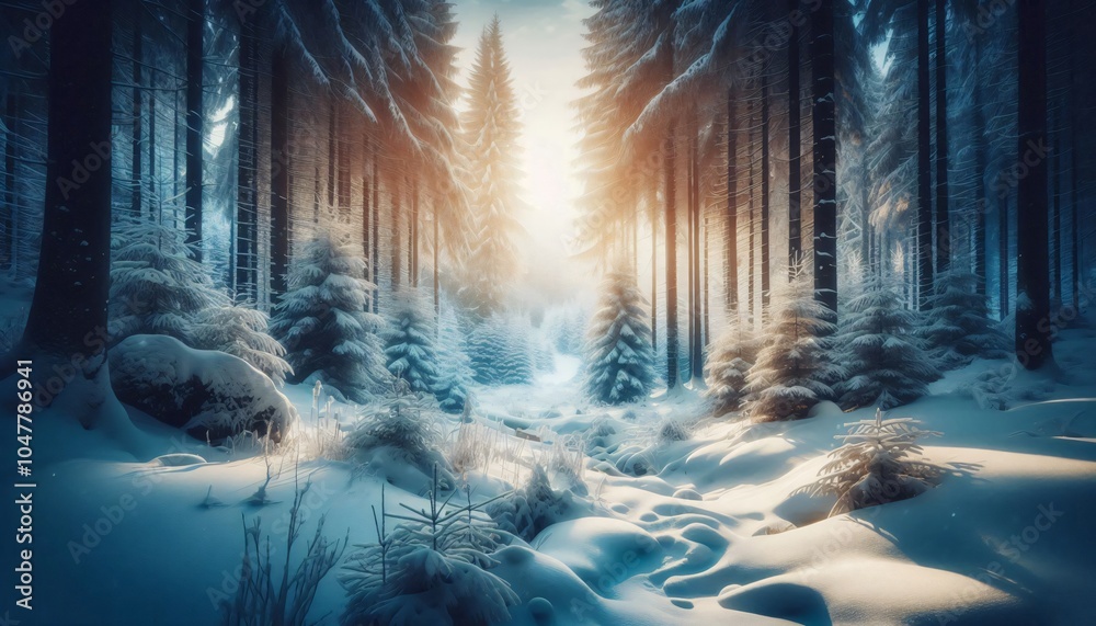 Forest in winter snow. Forest in winter snow.