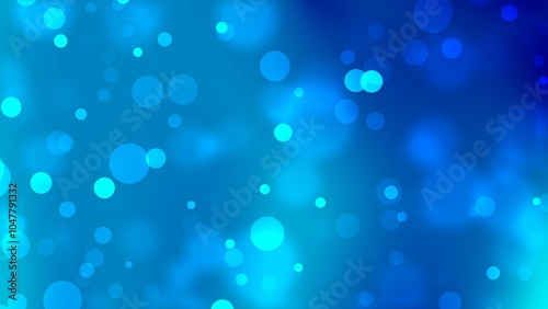 Abstract blue bokeh background with blurred lights