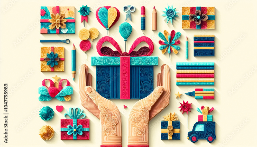 Fototapeta premium hands holding christmas present