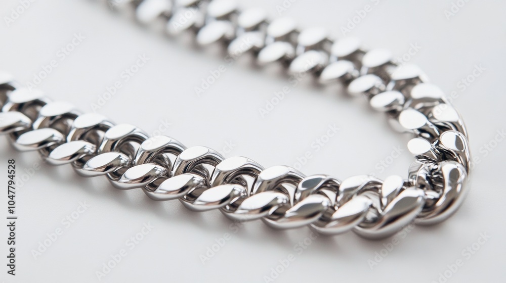 silver bracelet on white background silver bracelet on white background
