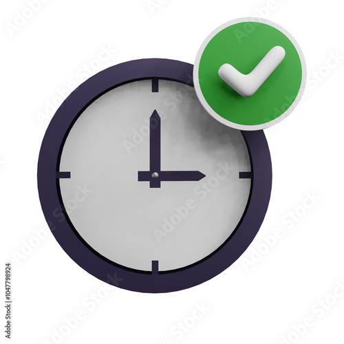  3 D illustration of clock icon