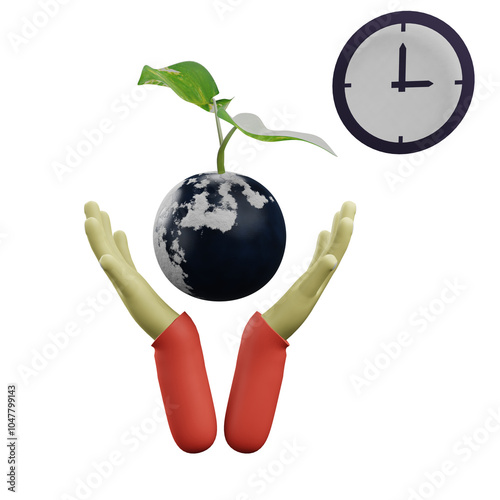 3 D illustration of save world