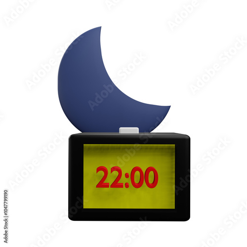 alarm clock evening 3d