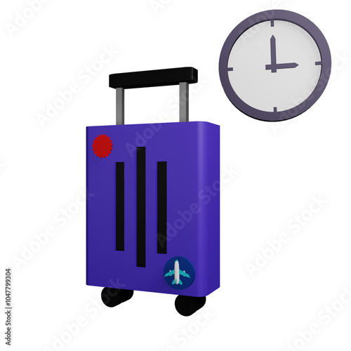 3 D Illustration of vacation time