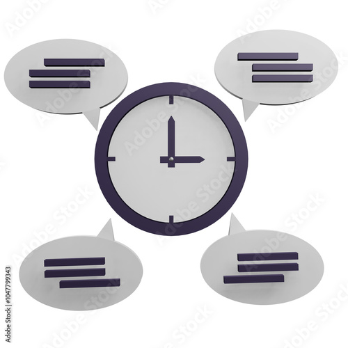 3 D illustration of time