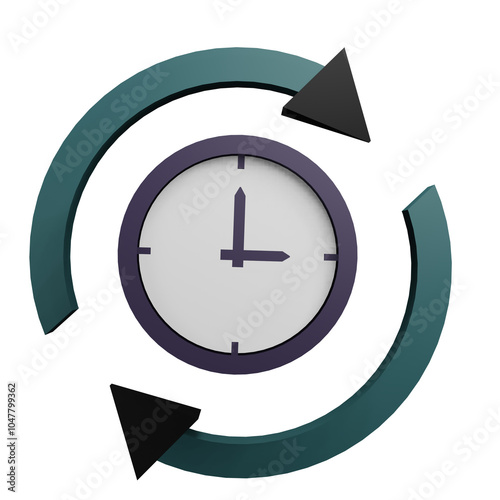 3 D illustration of time