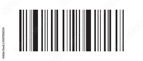 barcode icon. flat style bar code vector on white background. vector illustration.