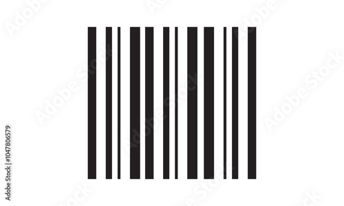 barcode icon. flat style bar code vector on white background. vector illustration.