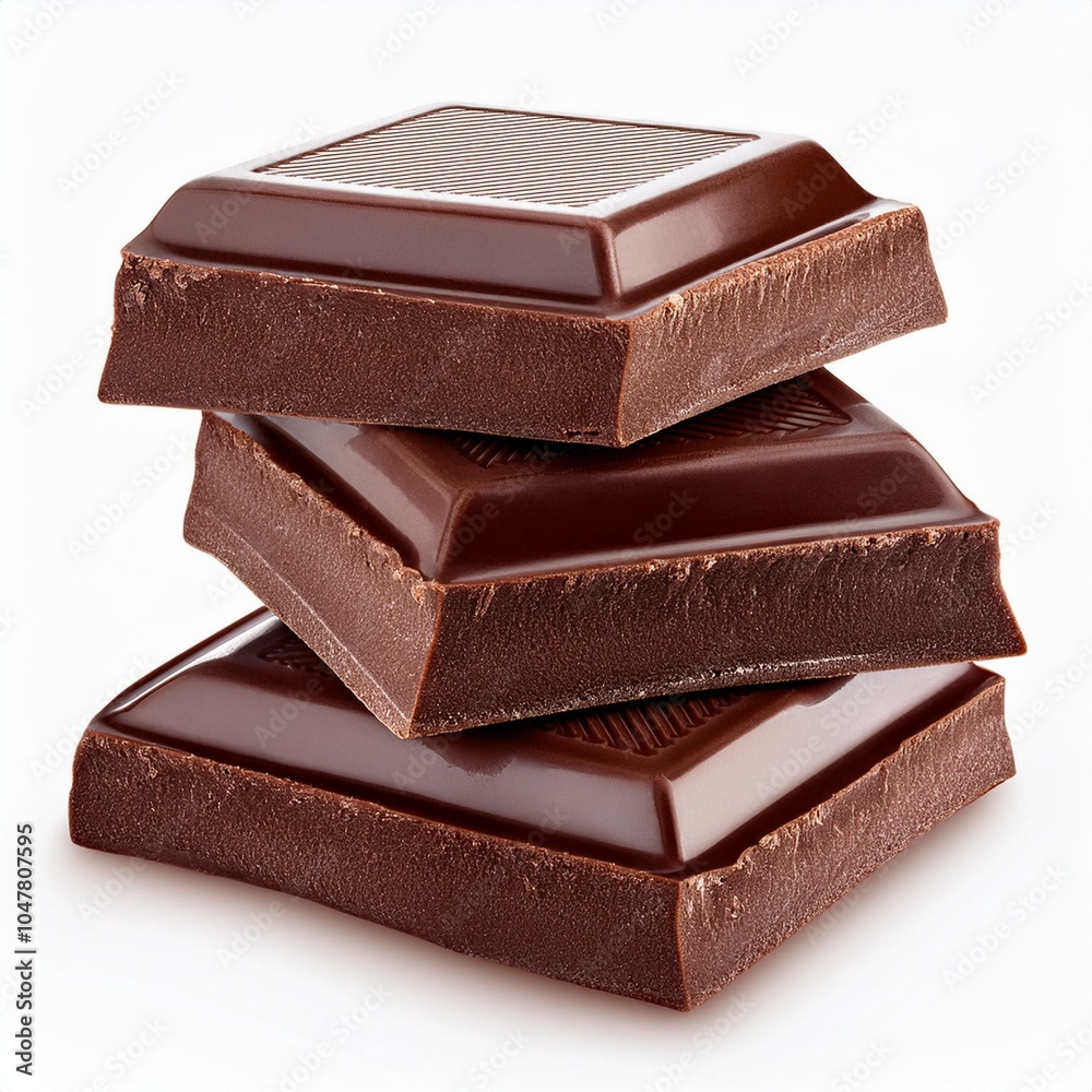 Dark Chocolate Bars and Chunks isolated on white background Full depth of field
Dark Chocolate Bars and Chunks isolated on white background Full depth of field