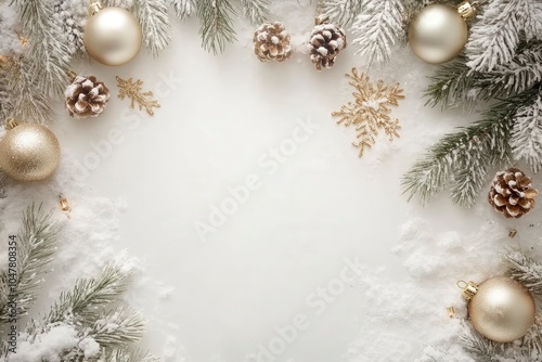 Christmas and New Year s holiday background with copy space, Christmas border