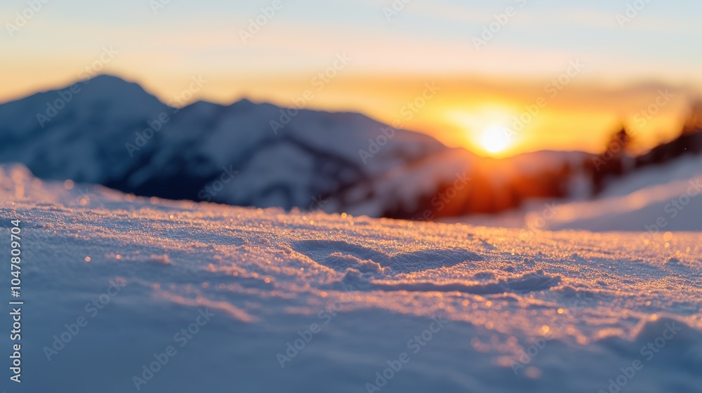 A stunning sunset casts a warm glow over snow-covered mountains, capturing the serene beauty of winter with a vivid contrast of colors and textures in the scene. A stunning sunset casts a warm glow over snow-covered mountains, capturing the serene beauty of winter with a vivid contrast of colors and textures in the scene.
