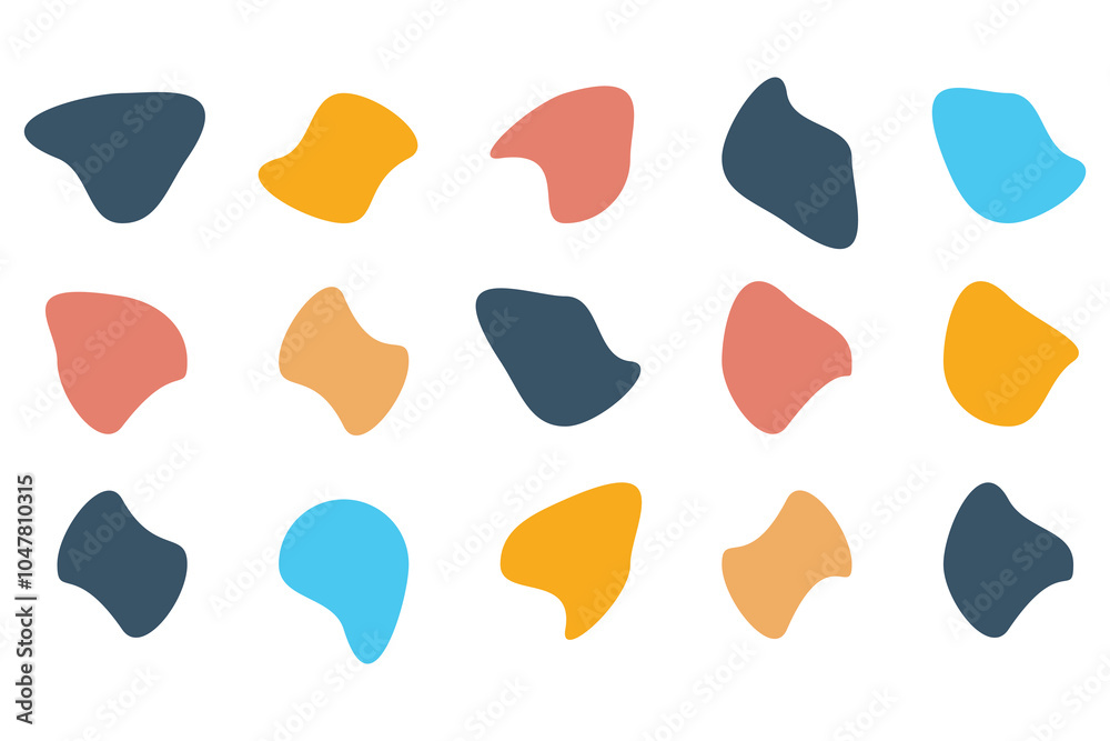 Blob shape icons. Abstract color blob Shape Collection. Organic blob shape on white background. Blob shape icons. Abstract color blob Shape Collection. Organic blob shape on white background.